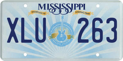 MS license plate XLU263
