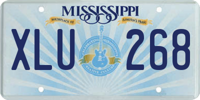 MS license plate XLU268