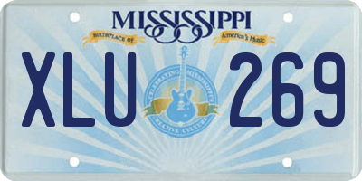 MS license plate XLU269