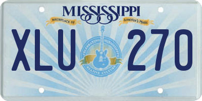 MS license plate XLU270