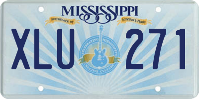 MS license plate XLU271