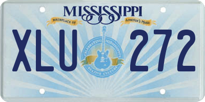 MS license plate XLU272