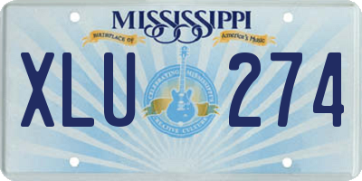 MS license plate XLU274