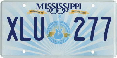 MS license plate XLU277