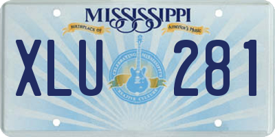 MS license plate XLU281