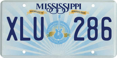 MS license plate XLU286