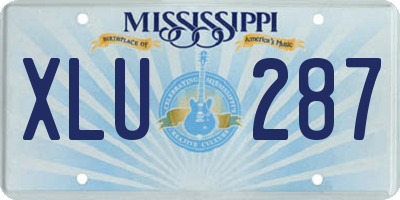 MS license plate XLU287