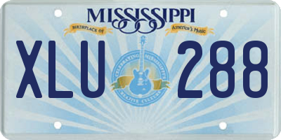 MS license plate XLU288