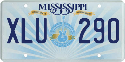 MS license plate XLU290