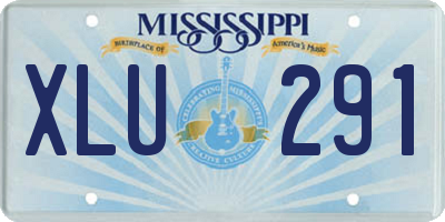 MS license plate XLU291
