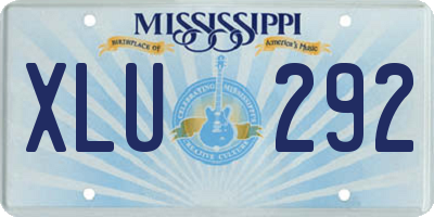 MS license plate XLU292