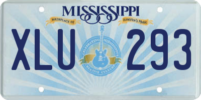MS license plate XLU293