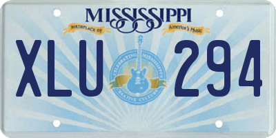 MS license plate XLU294