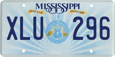 MS license plate XLU296
