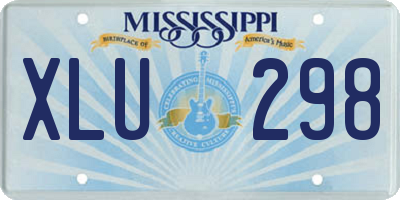 MS license plate XLU298