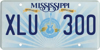 MS license plate XLU300