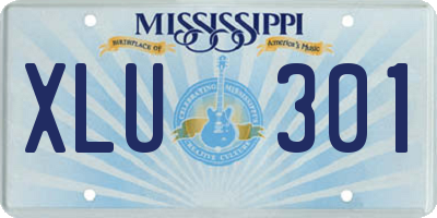 MS license plate XLU301