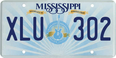 MS license plate XLU302