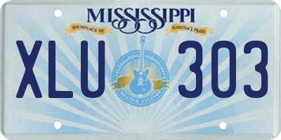 MS license plate XLU303