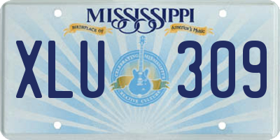 MS license plate XLU309