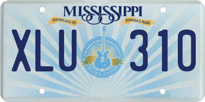 MS license plate XLU310