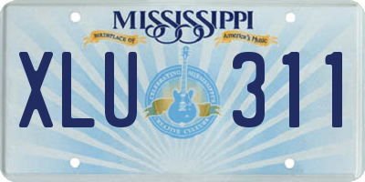 MS license plate XLU311