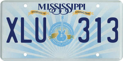 MS license plate XLU313