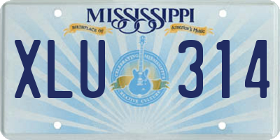 MS license plate XLU314