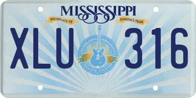 MS license plate XLU316