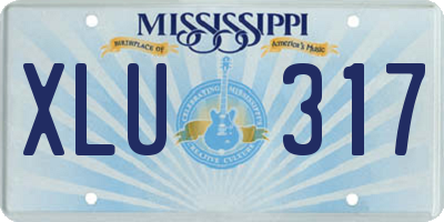 MS license plate XLU317