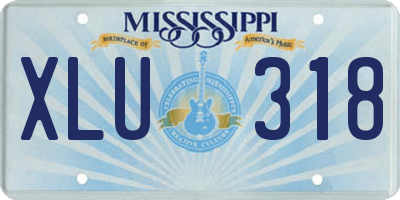 MS license plate XLU318