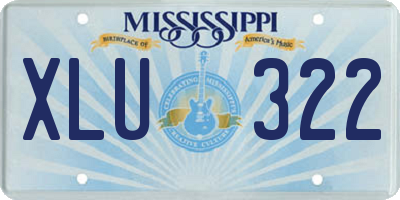 MS license plate XLU322