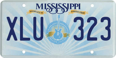 MS license plate XLU323