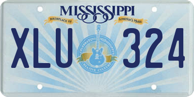 MS license plate XLU324
