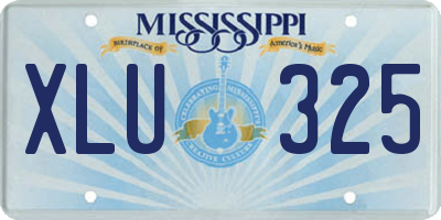 MS license plate XLU325