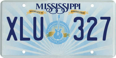 MS license plate XLU327