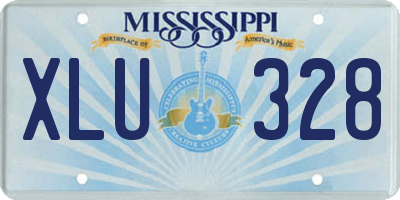 MS license plate XLU328