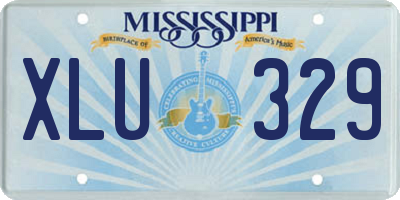 MS license plate XLU329