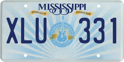 MS license plate XLU331