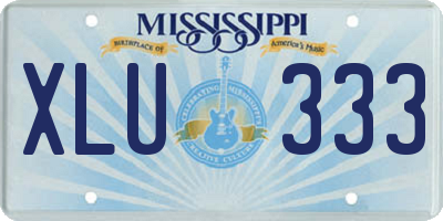 MS license plate XLU333