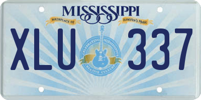 MS license plate XLU337