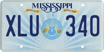 MS license plate XLU340
