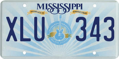 MS license plate XLU343