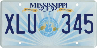 MS license plate XLU345