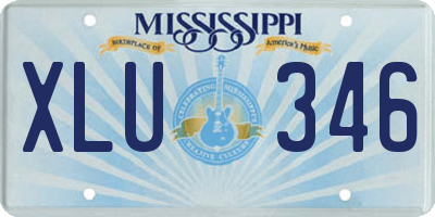 MS license plate XLU346