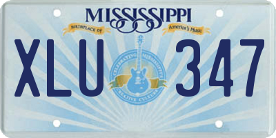 MS license plate XLU347