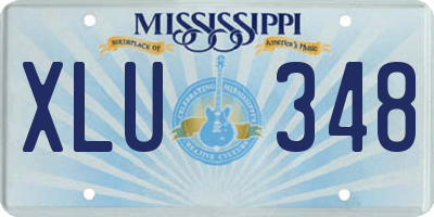 MS license plate XLU348