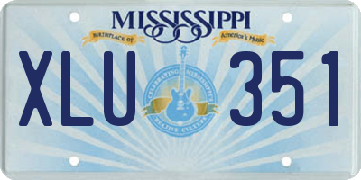 MS license plate XLU351