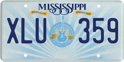 MS license plate XLU359