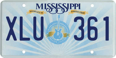 MS license plate XLU361